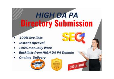 I will create 75 Skyrocket manually directory submission backlinks for website ranking.