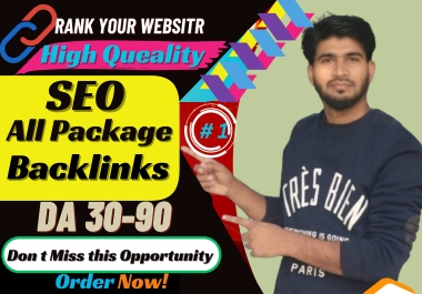 200+ High Quality SEO All Package backlinks at high DA & PA For Google Ranking