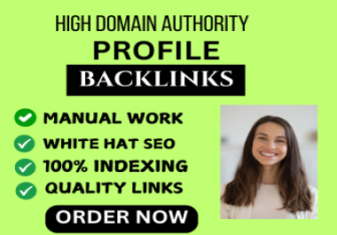 I will create 100 high authority profile creation backlinks