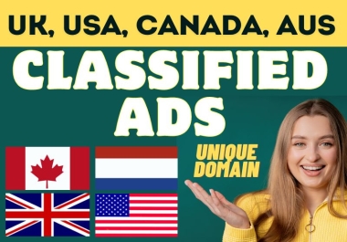 I Will manually submit 120 classified ads in the UK,  USA,  and Canada to top ads sites