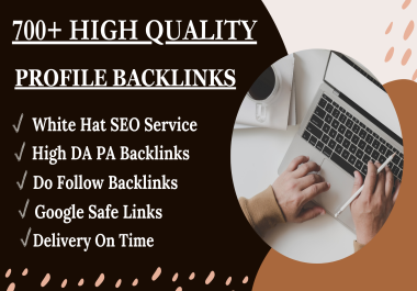 I will Create 700 High-Quality Profile Backlinks For Website SEO