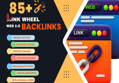 I Will Create 85 High Quality Web 2.0 Link Wheel Backlinks For Your Website Ranking with in 24h