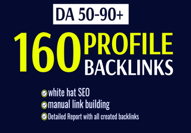 I will do 160 HQ Profile Backlinks