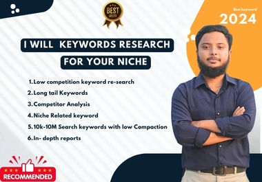 I will low competition keyword research for your niche