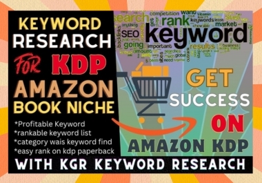 I will do research 14 keyword for amazon KDP 7box keyword