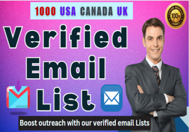 Verified and Targeted Email Listing Services for USA,  Canada,  UK,  and Germany