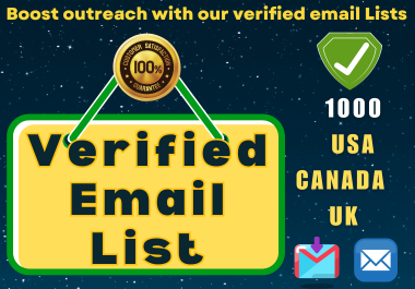 Verified and Targeted Email Listing Services for USA,  Canada,  UK,  and Germany