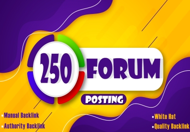 Boost Your Google Ranking with 250+ High DA/PA TF CF Forum Backlink Posts