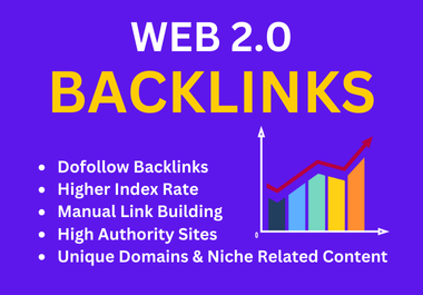 I will make 25 high authority web 2 0 link building backlinks for SEO