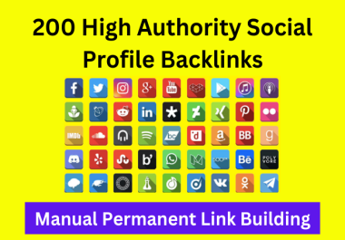 200 Permanent SEO profile Link Building High DA authority site