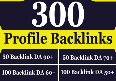 300 SEO Profile Backlinks High Authority Sites with Anchor Text Links Buy 3 Get 1 Free Offer