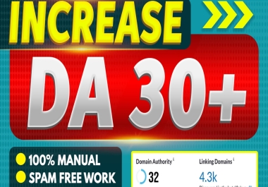 I Will Increase Moz DA 30+ PA 30+ increase DA 100 Safe and Guaranteed