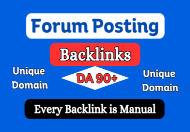 Build 40 Forum Posting Link Building SEO Backlinks From Unique Domain