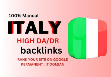 I will provide italy high quality backlinks it domain dofollow italian seo linkbuilding