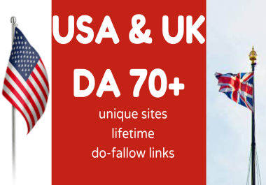 UK AND USA Sites Backlinks with high DA Sites