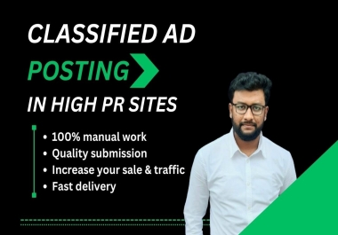 I will do classified ads on the top classified ad posting sites.