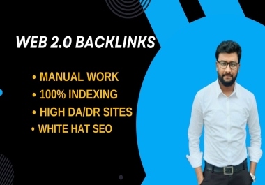 Web 2.0 SEO manual backlinks and permanent link building websites.