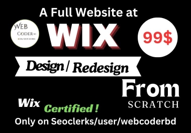 design wix or redesign a wix website design or wix online store