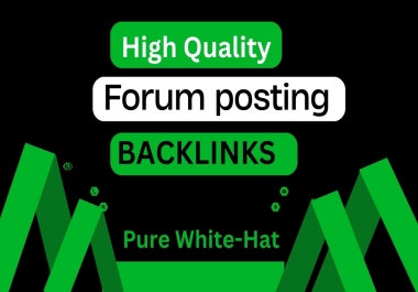 270 Forum posting Dofollow Authority Backlinks DA 90+