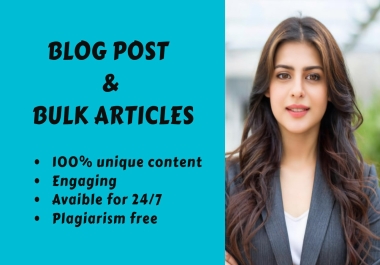 I will write 1000 words SEO bulk articles for guest posts and creative blog post