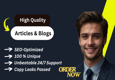 High-Quality SEO Blog & Article Writing Services - Drive Traffic & Boost Rankings