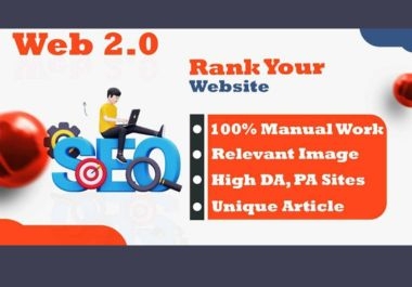 I will create 50 handmade web 2.0 SEO backlinks for your website ranking