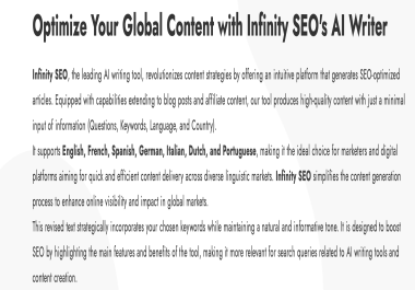 We write and optimize the article based on your top keywords