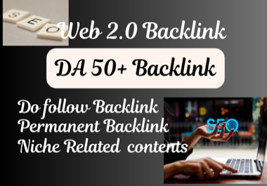 I will do 50+ web2.0 article and profile mix contextual backlinks