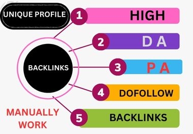 I will manually create 500 unique dofollow profile backlinks with high Domain Authority DA and Pag