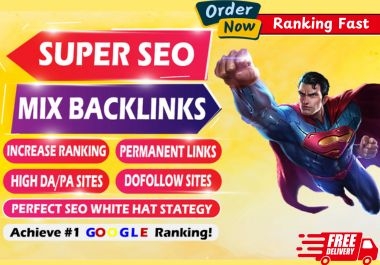 I will 200 manual high-quality Mix SEO backlinks with white hat link building for high Google Rank