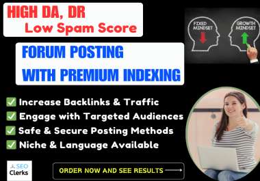 I Will Do 100 High DA SEO Optimized Forum Posting to Boost Traffic and Authority