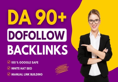 10 DA 90 plus dofollow manual white hat SEO backlinks