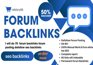 I will do forum backlinks forum posting dofollow seo backlinks