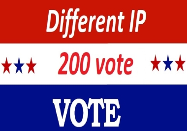 Get 200 Different ip vote on your online poll voting contest