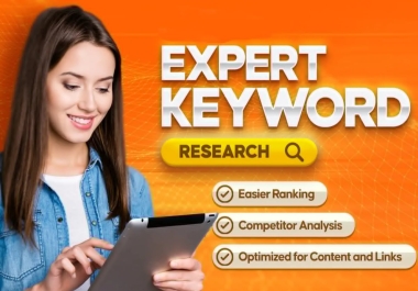 I Will Provide 35 Professional Keyword Research And 5 Competitor Analysis For Your Website.