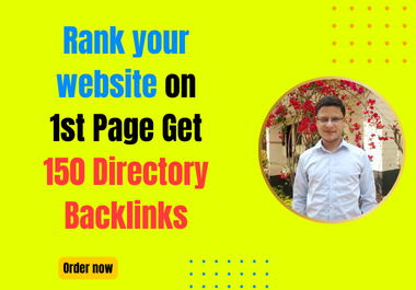 I will provide 150 Manually based Directory Submission Backlinks with High-Quality DA-PA