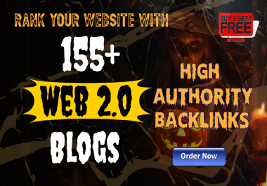 Secure 155 or more Backlinks from Web 2.0 Blogs hosted on sites boasting a Domain Authority DA 50+