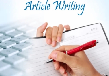 I will write 1000 words SEO article and content writing on any topic.