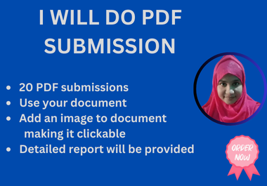 i will do pdf submission to to 20 sites