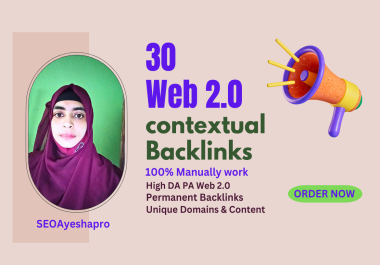 I will do Manual Create 30 Web 2.0 Profile Backlinks