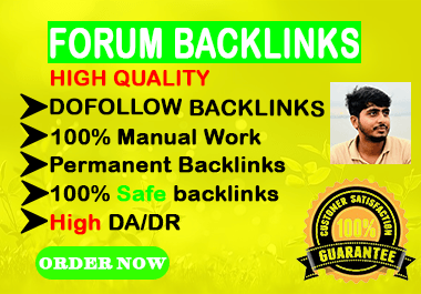 I will provide 25 forum posting backlinks through high authority sites