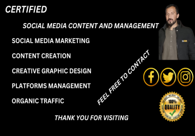 I will provide social media content and management services