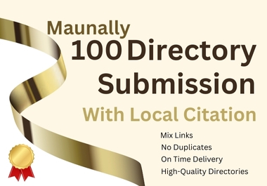 Manually 100 Directory Submission with Local Citation