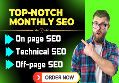 Complete monthly SEO service to skyrocket your website on google