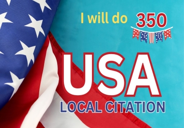 I will do 350 high DA local citation and do follow backlinks for USA