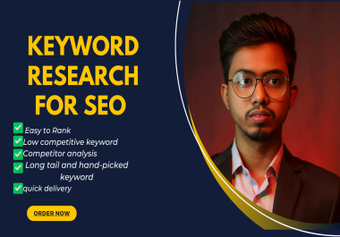I Will investigate SEO Keyword recharge and competitor analysis for Your Website