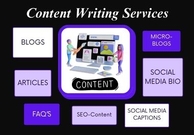 Content Writing Services Available for all the editions along with proofreading
