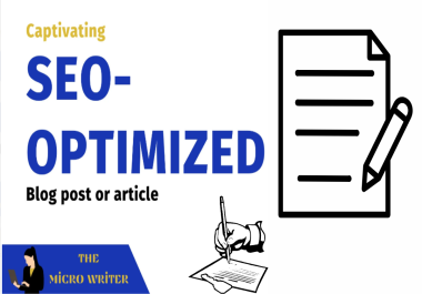 I will write a captivating and SEO optimized article or blog post using jasper ai