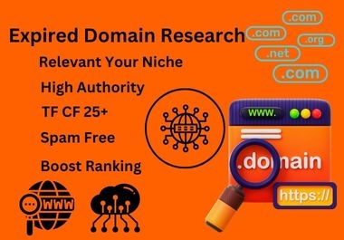 I will research high authority niche expired domain without spam