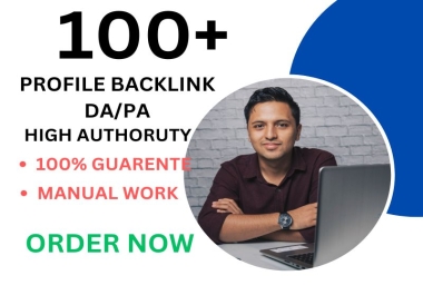 I will create 95+ permanent DA/PA 50+ Profile Dofollow SEO Backlinks With Google Ranking